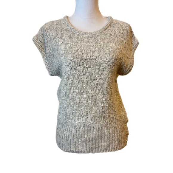 Vintage Sweaters - FABE Vintage Silk Blend Knitted Sweater Pearl Buttons at Hip Women’s Large